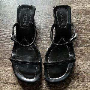 Vtg Ralph Lauren Block Heel Sandals